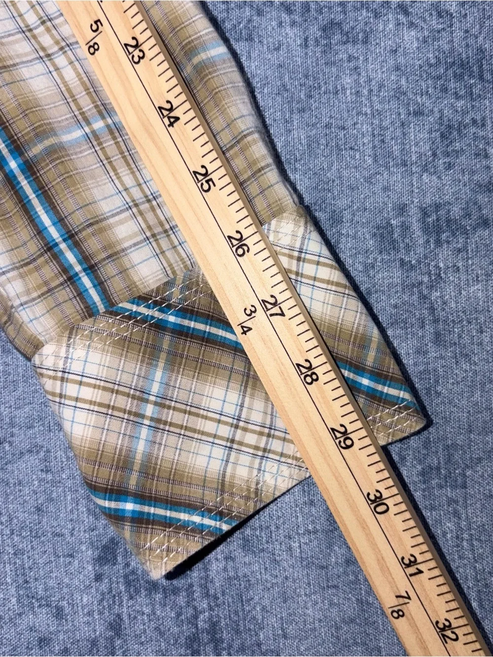 True Religion Pearl Snap Western Plaid Long Sleeve Pockets Mens XXXL Shirt